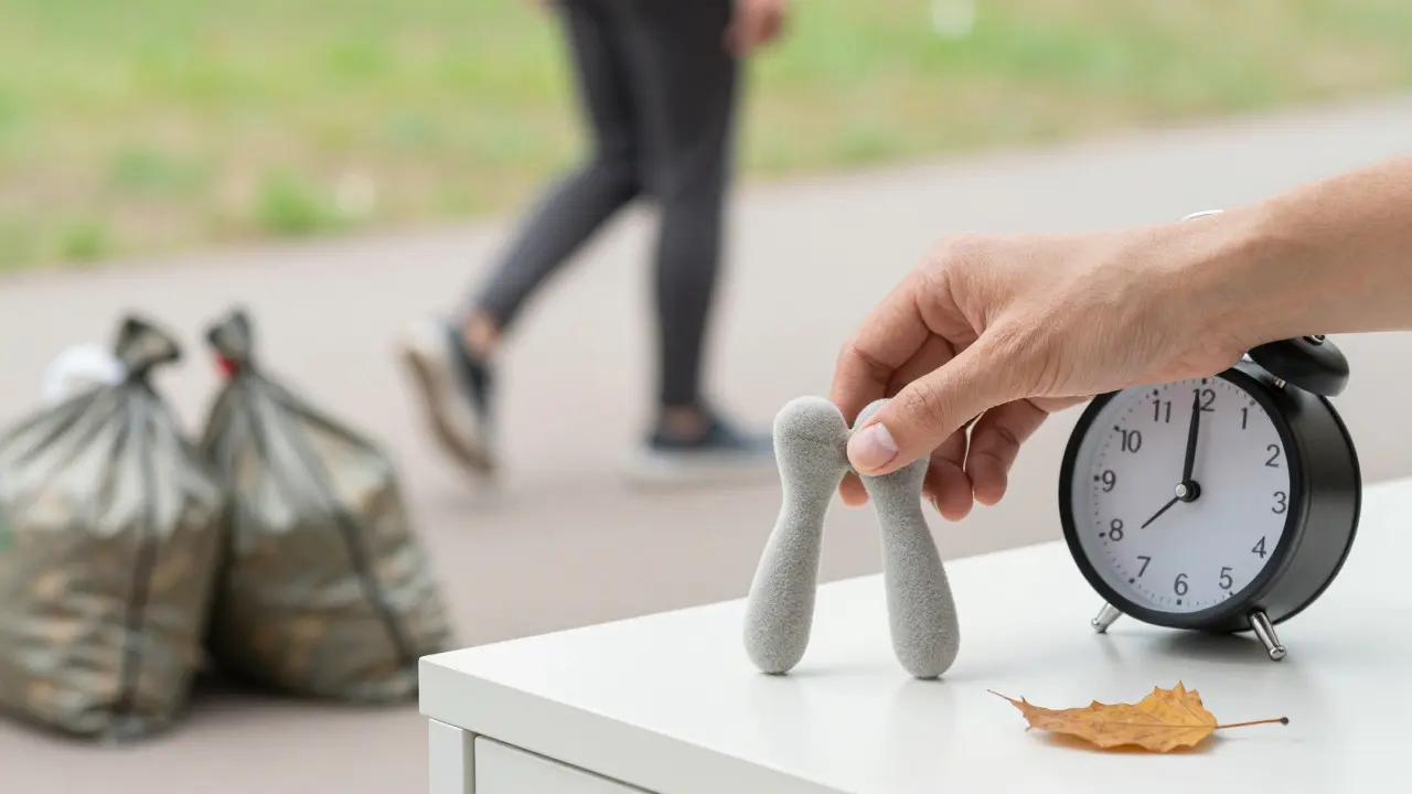 Pomalý návrat k běžnému životu: jemné cvičení, odložené těžké nákupy a čas na hojení.