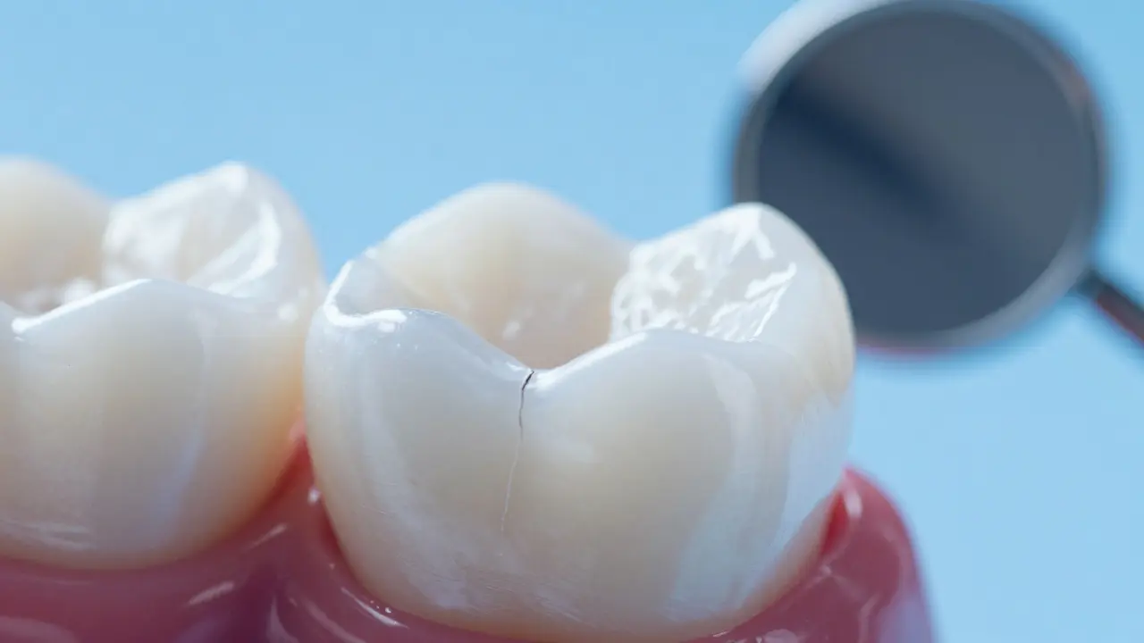 Prasklá zubní sklovina: Příznaky, rizika a možnosti léčby