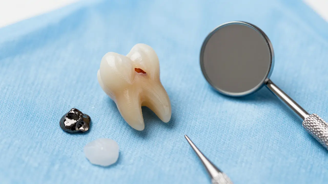 Zubní kaz a materiály na výplň: amalgam a kompozit
